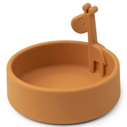 Silikonová mistička PEEKABOO RAFFI Done by Deer 275 ml oranžová