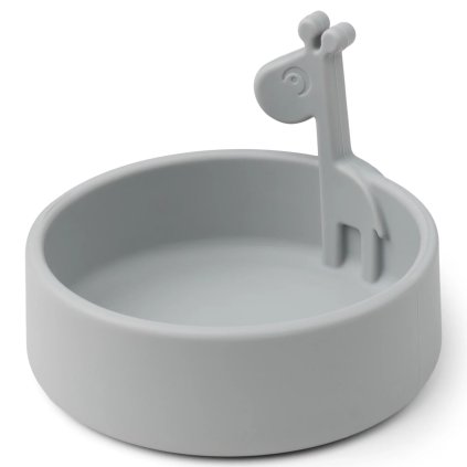 Silikonová mistička PEEKABOO RAFFI Done by Deer 275 ml šedá