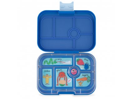 Svačinový box ORIGINAL 6 Yumbox 625 ml pravý modrý / příšerky