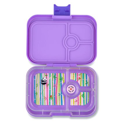 Svačinový box PANINO 4 Yumbox 750 ml fialový / panda