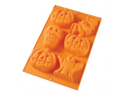 Silikonová forma na dezerty HALLOWEEN Lékué oranžová