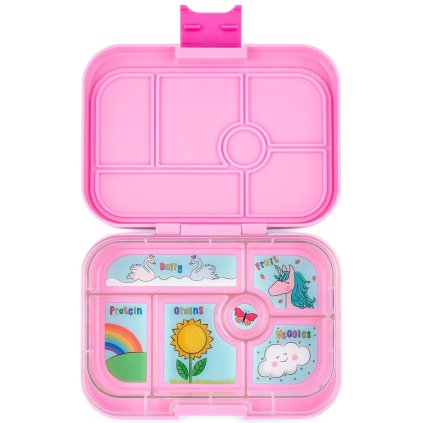 Svačinový box ORIGINAL 6 Yumbox 625 ml růžový / jednorožec