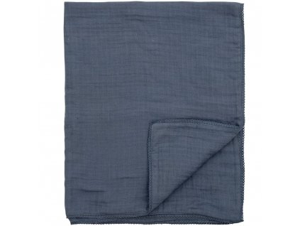 Dětská deka MUSLIN Bloomingville 100 x 80 cm modrá