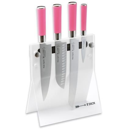 Sada nožů PINK SPIRIT, sada 5 ks, s bílým magnetickým stojanem, F.DICK