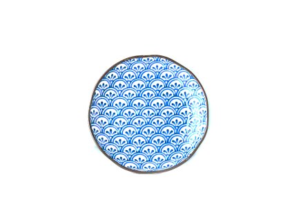 Předkrmový talíř INDIGO IKAT PETAL CREST MIJ 23 cm