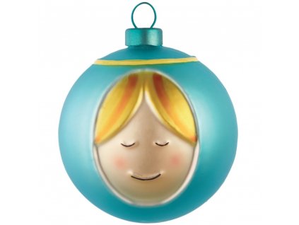 Vánoční koule MADONNA Alessi modrá