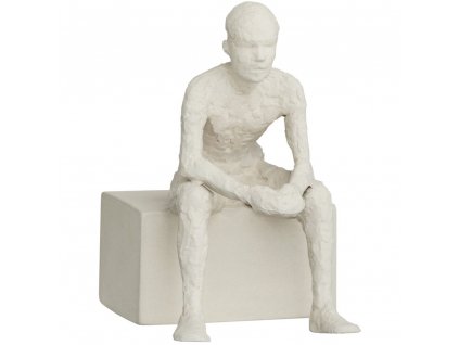 Kameninová figurka THE REFLEXNÍ JEDEN Kähler 14 cm bílé
