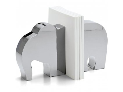 Knižní zarážka ELEPHANT Philippi 20 cm stříbrné