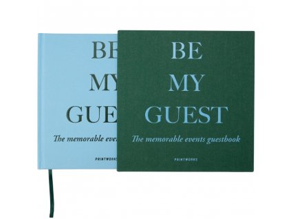 Kniha hostů Printworks zelená/modrá