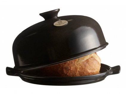 Forma na pečení chleba Emile Henry pepřová 28,5 cm + pekařský nožík + kniha receptů