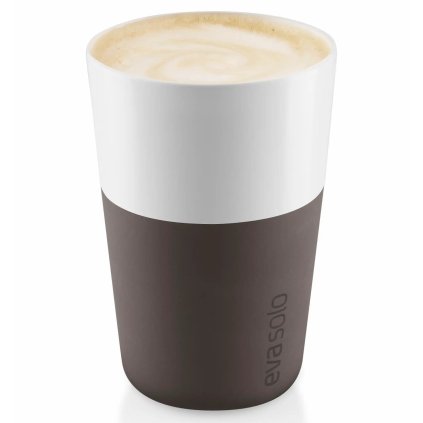 Sada hrnků na café latte Eva Solo 2 ks, 360 ml čokoládové