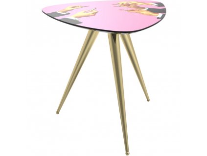 Odkládací stolek TOILETPAPER LIPSTICKS Seletti 57 x 48 cm růžový