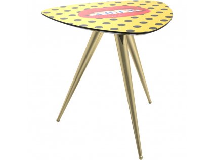 Odkládací stolek TOILETPAPER SHIT Seletti 57 x 48 cm žlutý