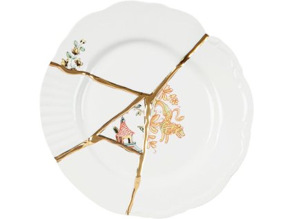 Dezertní talíř KINTSUGI 2 Seletti 21 cm bílý