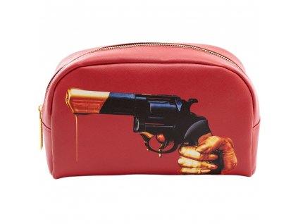 Kosmetická taštička TOILETPAPER REVOLVER Seletti 23 x 13 cm červená