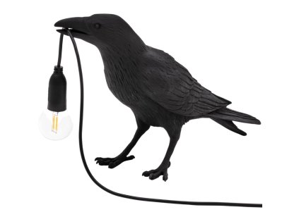 Stolní lampa BIRD WAITING Seletti 33 cm černá