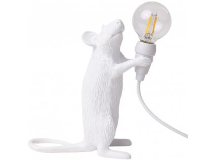 Stolní USB lampa MOUSE STANDING Seletti 14,5 cm bílá