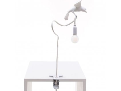 Stolní lampa s klipem SPARROW CRUISING Seletti 100 cm bílá