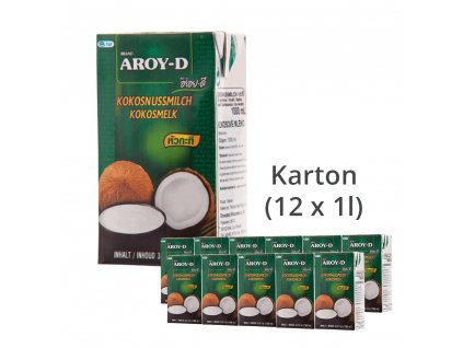 Kokosové mléko Aroy-D 1 karton (12 x 1l)