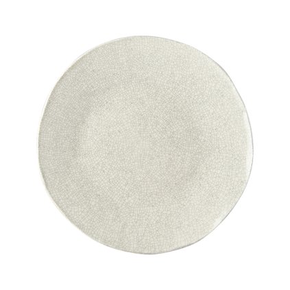 Mělký talíř s nepravidelným okrajem Grey Crazed 27 cm MIJ