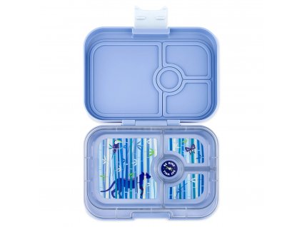 Bento box PANINO 4 mlhavě modrá / panter, 750 ml, Yumbox