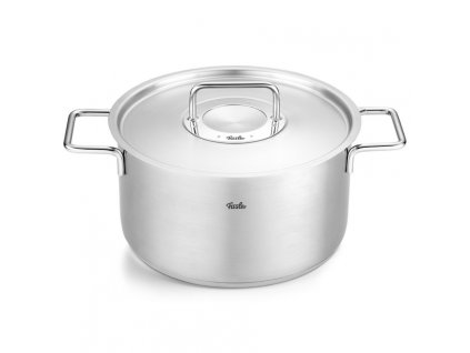 Vysoký kastrol PURE 24 cm, stříbrná, nerezová ocel, Fissler