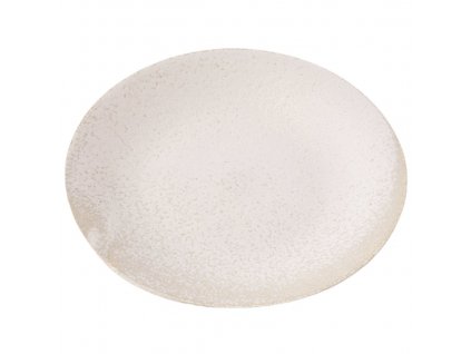 Jídelní talíř WHITE FADE 28 cm, bílá, keramika, MIJ