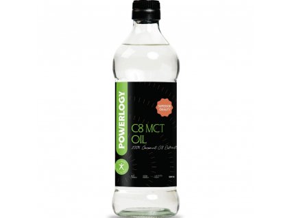 Kokosový olej C8 MCT 500 ml, Powerlogy