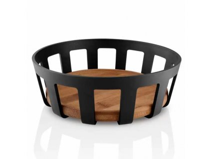 Košík na pečivo NORDIC KITCHEN 22 x 7 cm, černá, plast/bambus, Eva Solo