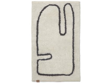 Koupelnová předložka LAY 50 x 70 cm, bílá, bavlna, ferm LIVING