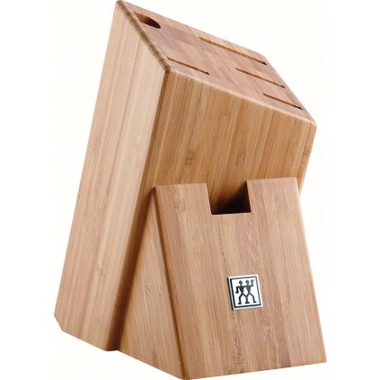 Blok na nože asymetrický bambusový na 6 kusů