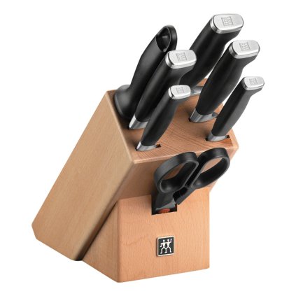 Sada nožů s blokem, ocílkou a nůžkami 8dílná TWIN® Four Star II ZWILLING