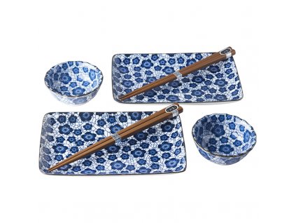 Sushi set Blue Plum Design 6 ks MIJ