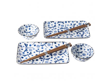 Sushi set Blue Dragonfly 6 ks MIJ