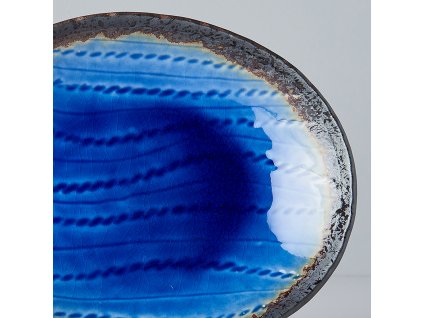 Mělký oválný talíř Cobalt Blue 24 x 20 cm