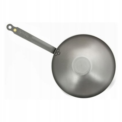 Železná pánev WOK s plochým dnem Mineral B deBuyer 28 cm
