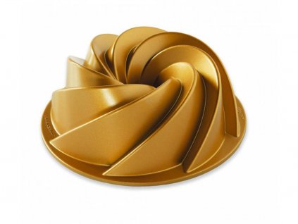 Nordic Ware Forma na bábovku Heritage, zlatá, 1,4 l 1