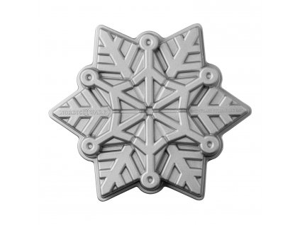 Forma na koláč Frozen Snowflake Bundt® stříbrná Nordic Ware