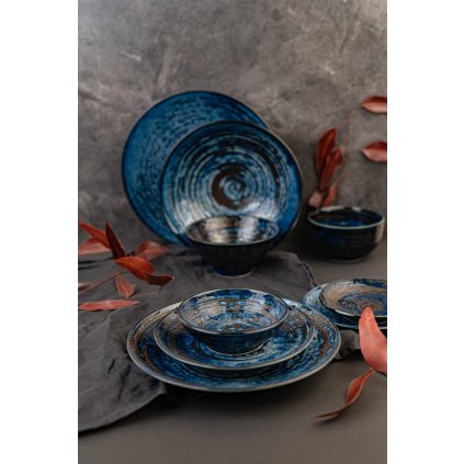 Mělký předkrmový talíř Copper Swirl 17 cm
