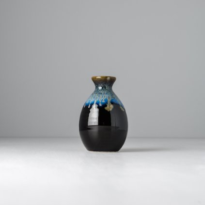 Láhev na saké černo-modrá 350 ml