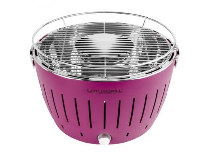 Bezkouřový gril LotusGrill XL fialový + gelový podpalovač + taška + sada baterií