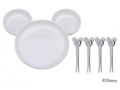 Set koktejlových napichovátek s talířem Mickey Mouse