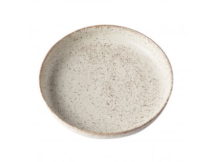 Mělký talíř s vysokým okrajem Fade 20 cm pískový