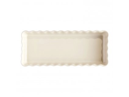 Hranatá koláčová forma Clay krémová 15 × 36 cm Emile Henry