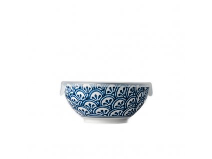 Mísa 3 Petal Crest s plastovým víkem Indigo Ikat 16 cm