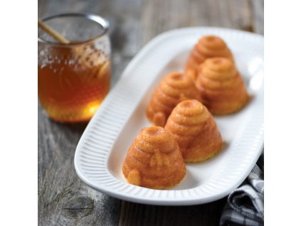 Forma na 6 malých včelích úlů Beehive Bundt® zlatá Nordic Ware
