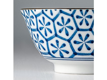 Střední miska Hexagon Indigo Ikat 13 cm 350 ml