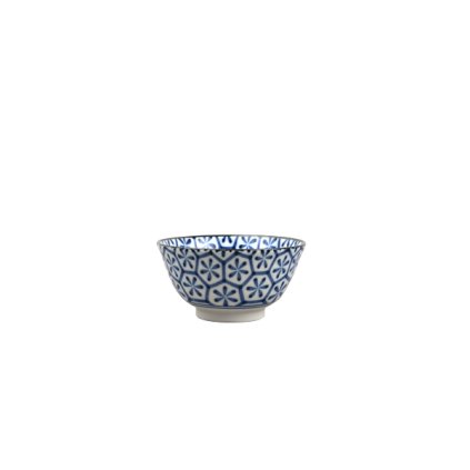 Střední miska Hexagon Indigo Ikat 13 cm 350 ml MIJ