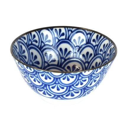 Miska 3 Petal Crest Indigo Ikat 13 cm 350 ml