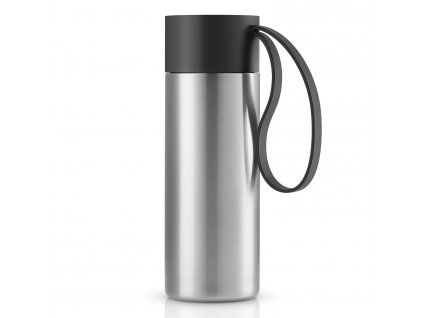Nerezový termohrnek To Go s černým uzávěrem 0,35 l